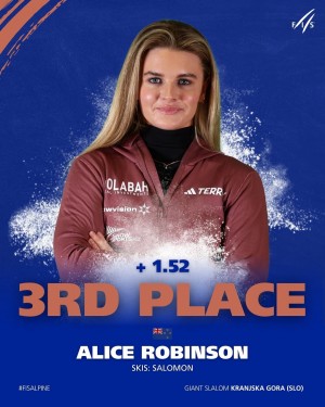 Alice Robinson Opens 2025 with Thrilling Third Place Finish at Slovenian Giant Slalom World Cup